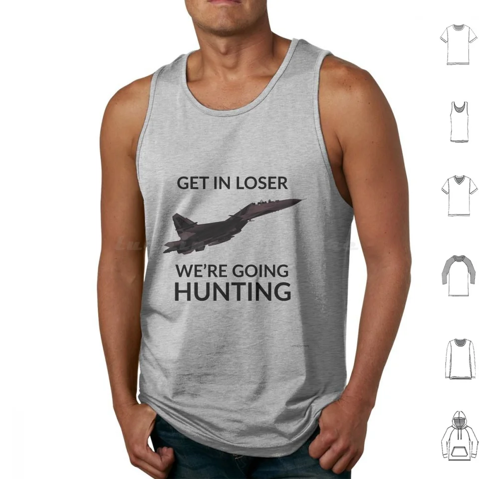 Get In Loser Flanker Jet Tank Tops vesty bez rukávov SU 27 SU 30 Aviation Get In Loser Flanker Jet Fighter Ruská armáda