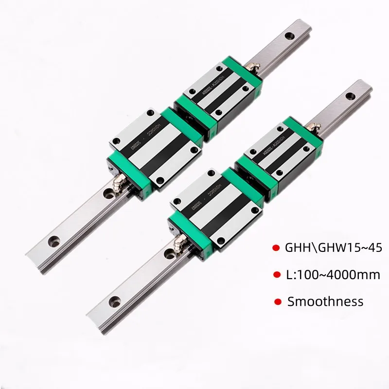 GHH25CA GHW25 HGH25HA GHR25 Lineárne vodiace koľajnice 25 mm 1ks LM Rail akejkoľvek dĺžky + 2ks bloky CNC Router XYZ Automatický stroj