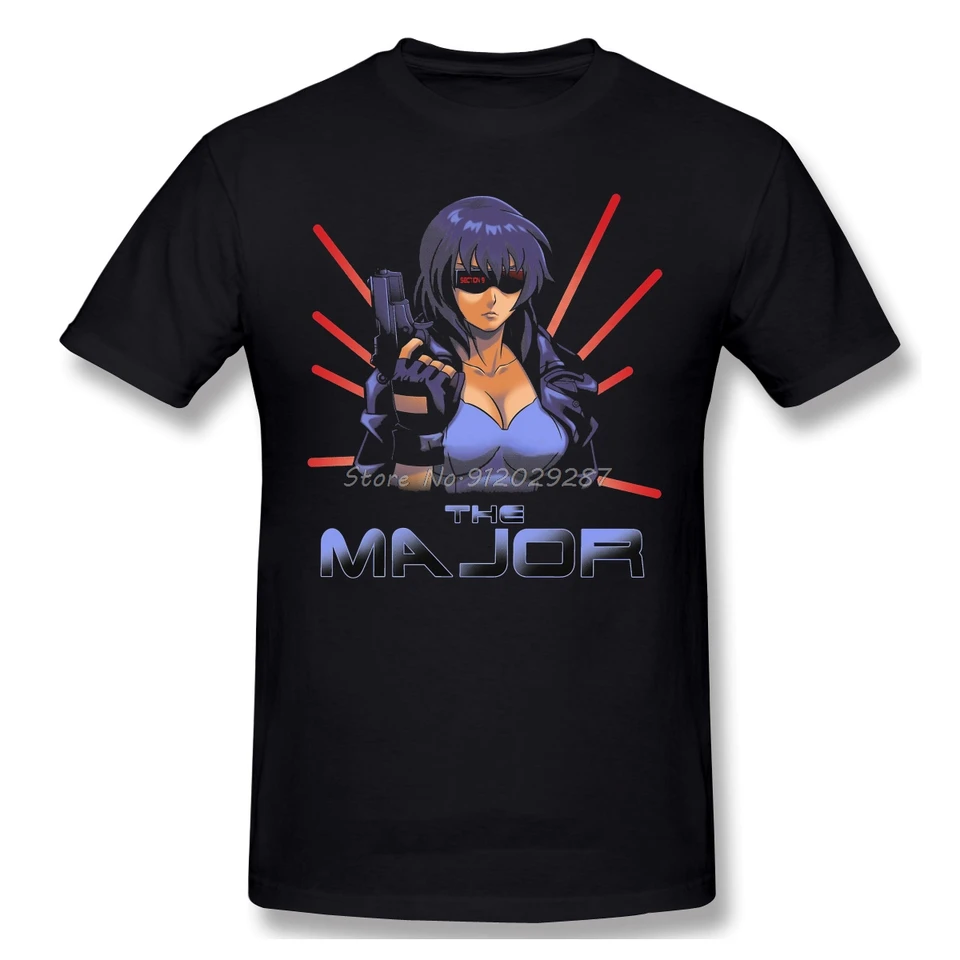 Ghost in the Shell Cyborg Technology Ai Anime 2021 Nový príchod Tričko Hlavná nadmerná bavlna pre mužov