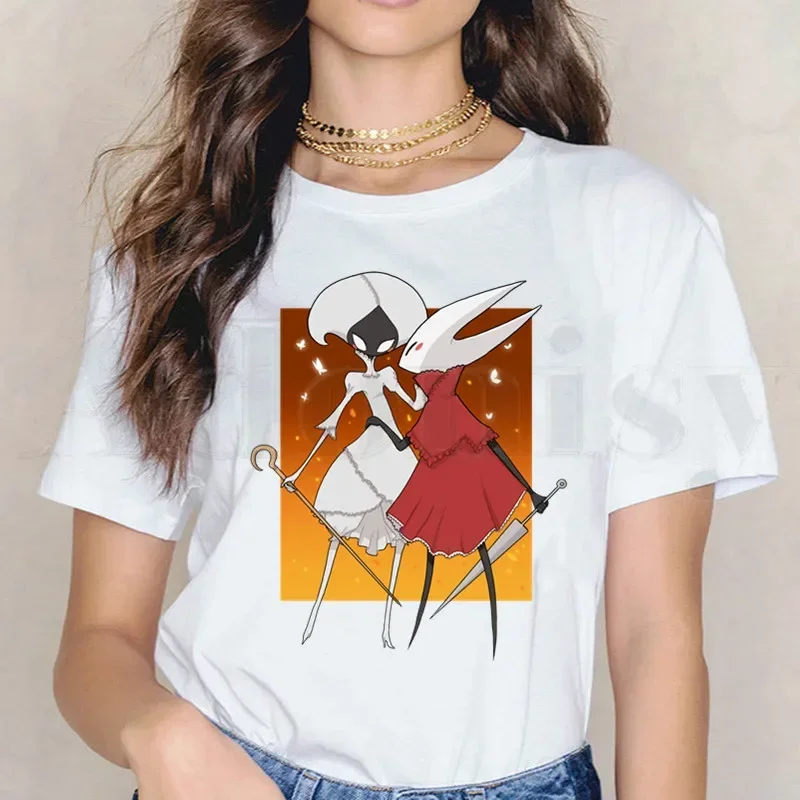 Ghost Knight Graphic Art Hollow Knight Funny Game krátke rukávy ženské topy Tees Harajuku Vintaget Tirls Dámske tričko