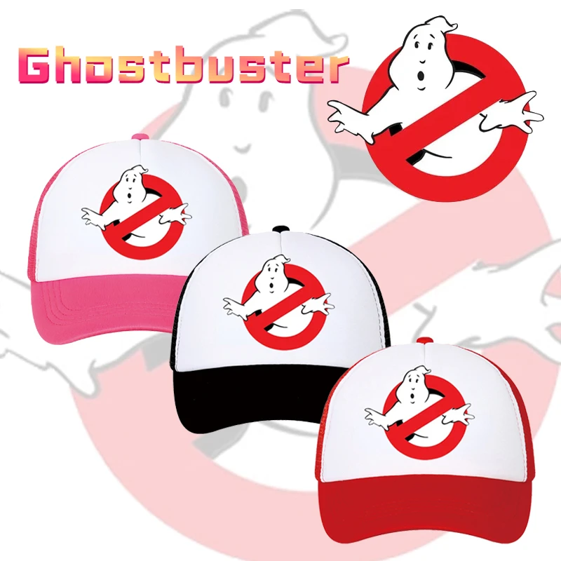 Ghostbusters Movie Dospelý/detský trucker čiapka letné sieťové klobúky Ghost Busters Baseball Caps Family Deti/Baby Ghostbusters Cap