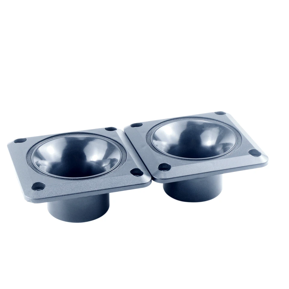 GHXAMP 3 palce 78*78 mm Horn Square Square Household Household House Houseer Zvukový stĺpec Tweeter Shell Rod KTV Card Balíčka Krátke 34 mm skrutkové ústa ABS 2KS