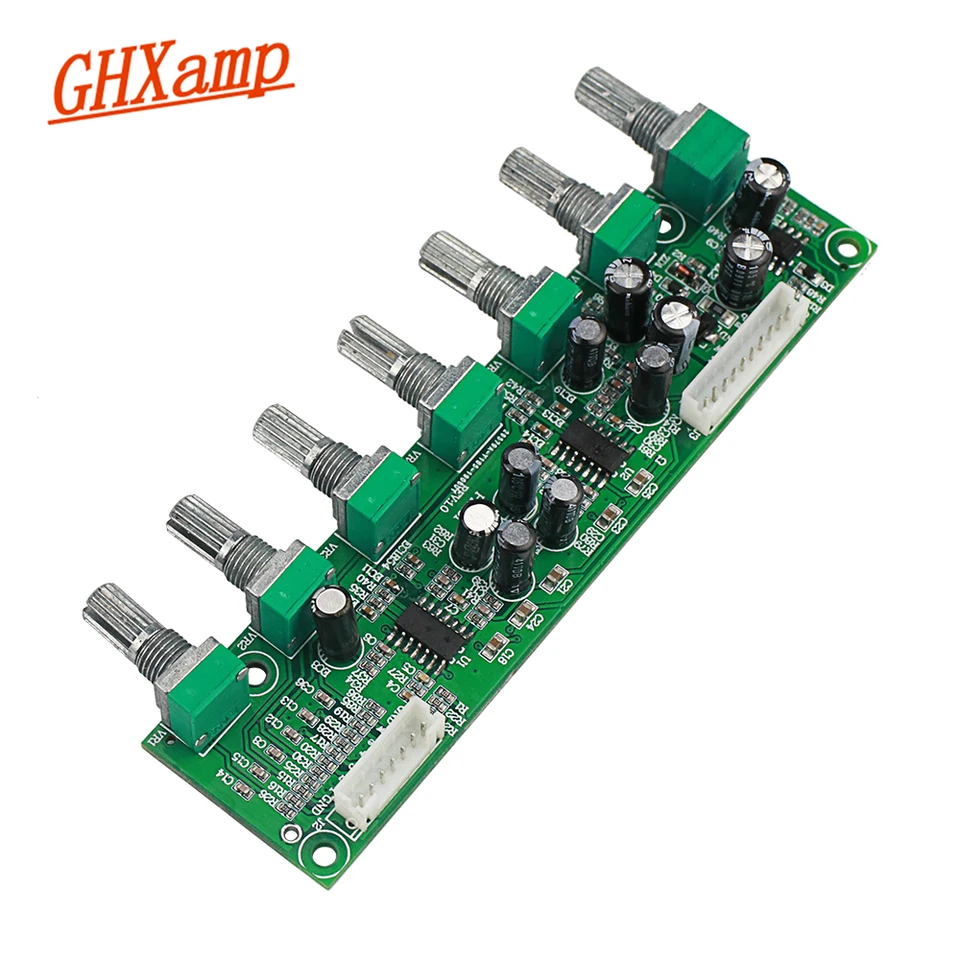 GHXAMP 5.1 predzosilňovač tón nezávislého objemu kanála + nastavenie frekvencie basov 6 spôsob pre 5,1 zosilňovača DIY DC12-24V Nový