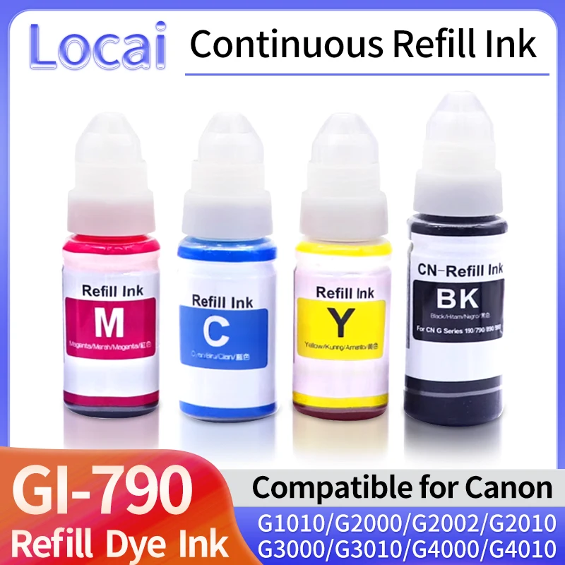 GI-790 790 GI790 Replavil atrament atrament pre Canon Pixma G1000 G1010 G2000 G2002 G2010 G3000 G3010 G4000 G4010 Farebná atrament tlačiarne