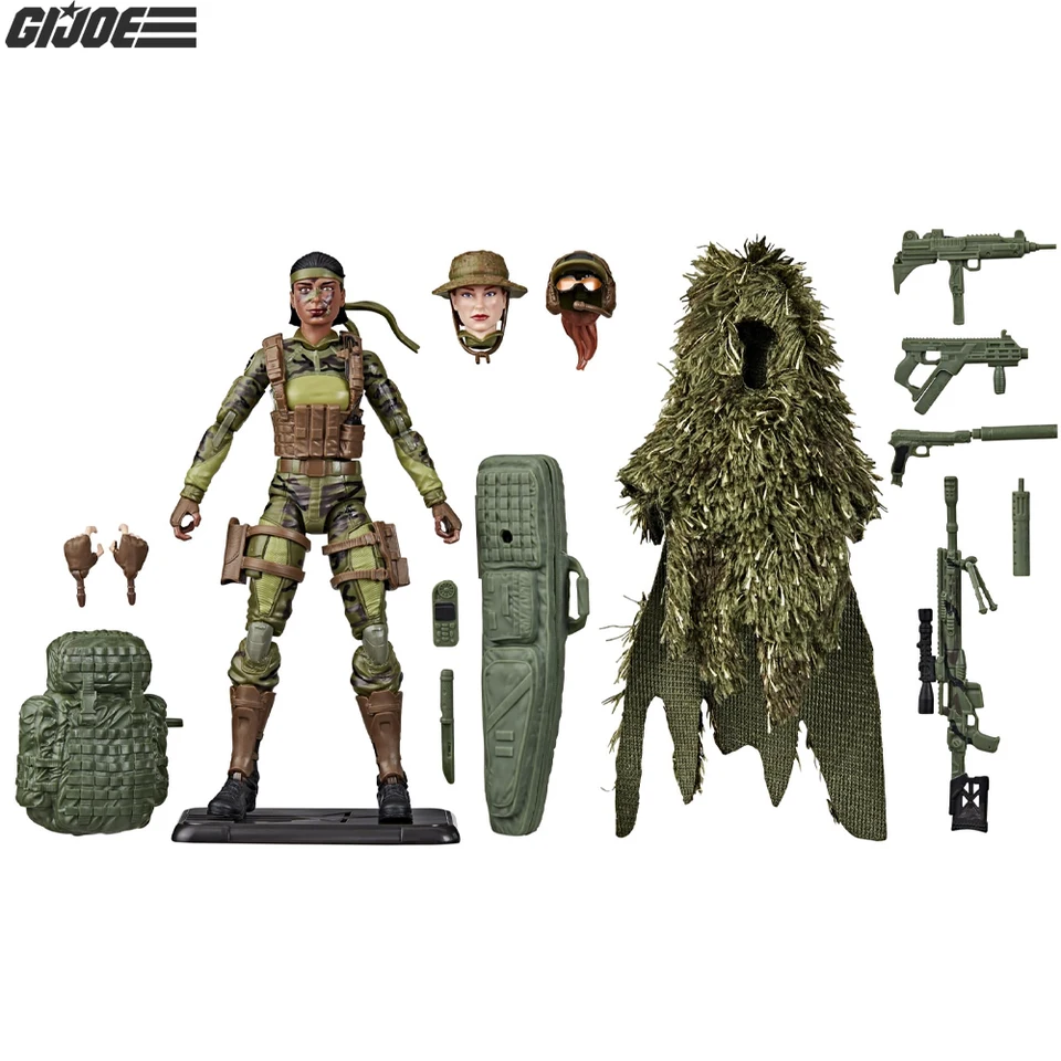 GI Joe Classified Series 60. výročie Akcia Marine - Sniper, zberateľná 6 -palcová akčná postava s Ghillie Suit