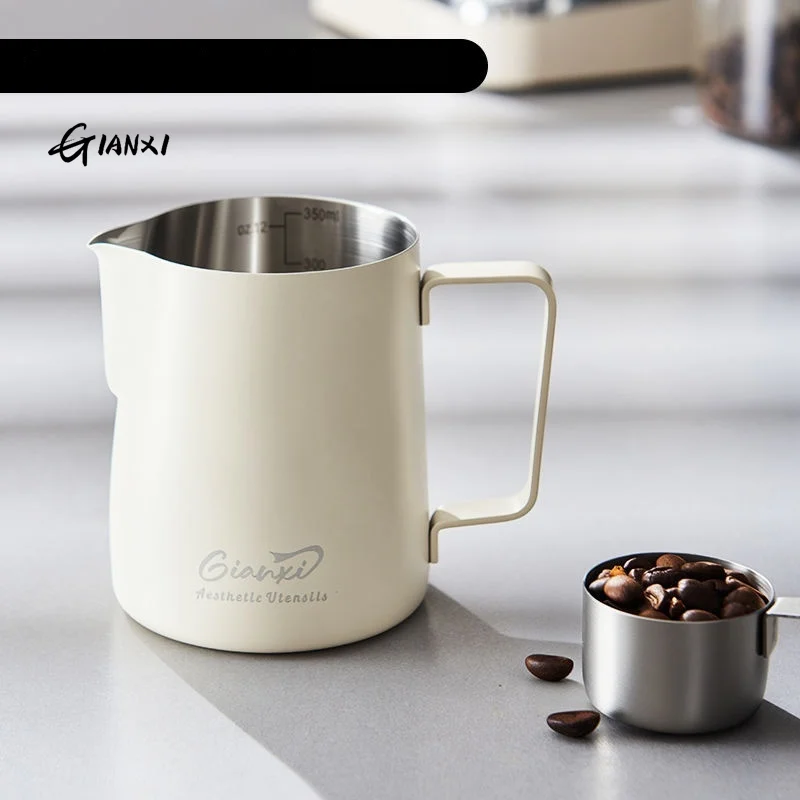 Gianxi 600 ml bielej nehrdzavejúcej ocele mlieka Frother Dug Domov a kuchynské mlieko Džbán prenosné šálky kávy Káva a čajové náradie