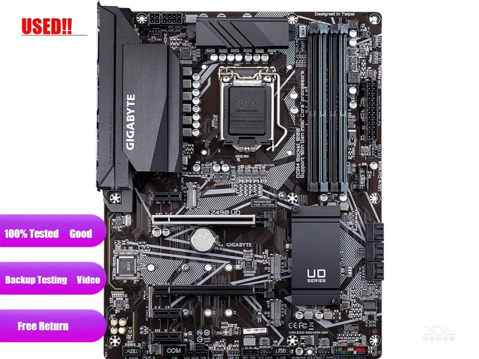 Gigabyte GA Z490 UD základná doska LGA 1200 Z490 Podpora hlavnej dosky na stole i3 i7 10400f 10400 10100F 10700K