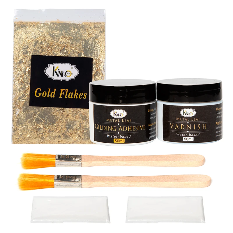 Gilding Lepid Glue Gold Foil Lisets for Arts Craft Paper Prám 50 ml dekorácie Copper Water na báze koncentrovaného lepidla a laku na báze vody
