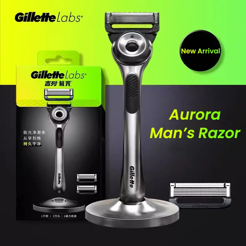 Gillette laboratóriá holiaci strojček Aurora Pánsky žiletka Flex Flex Tech Tech Fit Tree Curve Mužská tvár manuálny brada holiaci strojček s vymeniteľným 5 vrstvovým čepeľ