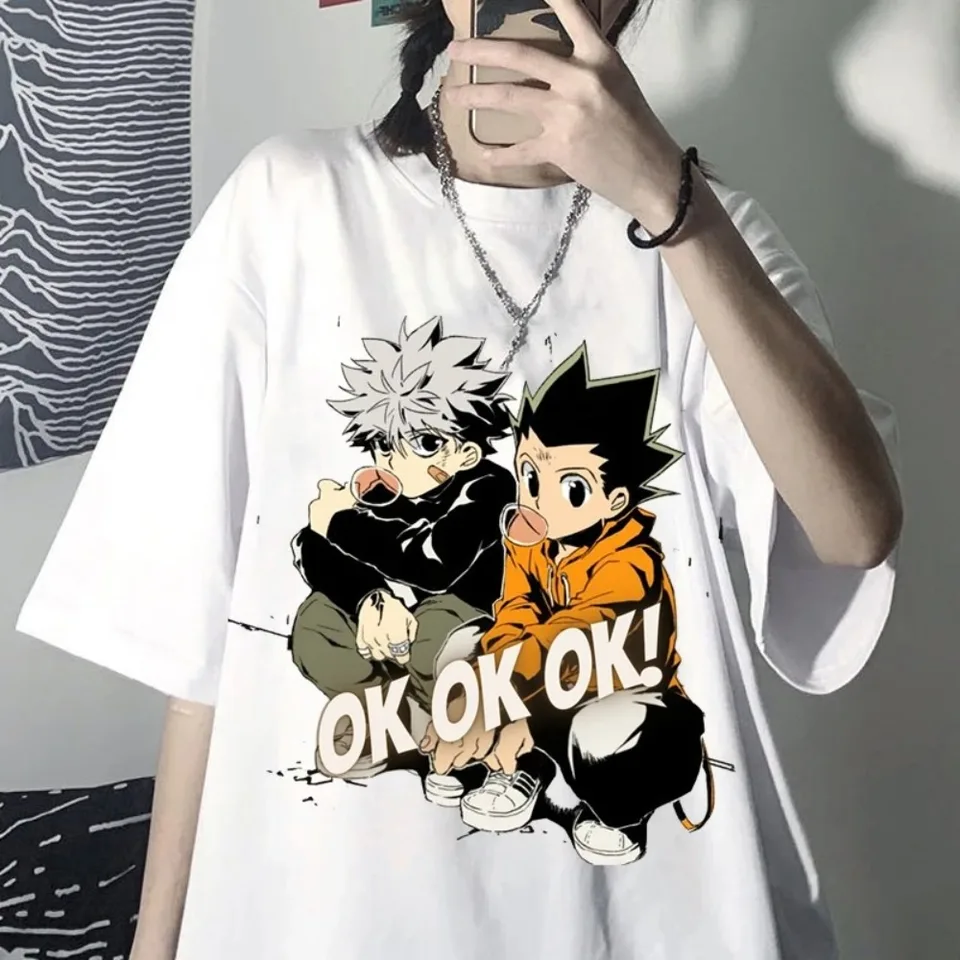 Girl Hunter x Hunter letné tričko Harajuku anime tlač Tričko Tričko ulice Top ležérne tričko s krátkym rukávom
