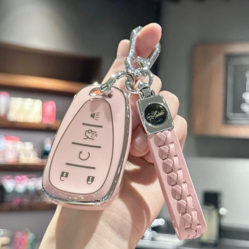 Girly Key FOB kryt s kľúče pre chevrolet Equinox Malibu Cruze Camaro Tahoe Silverado Traverse Blazer Sonic, Pink, ružová