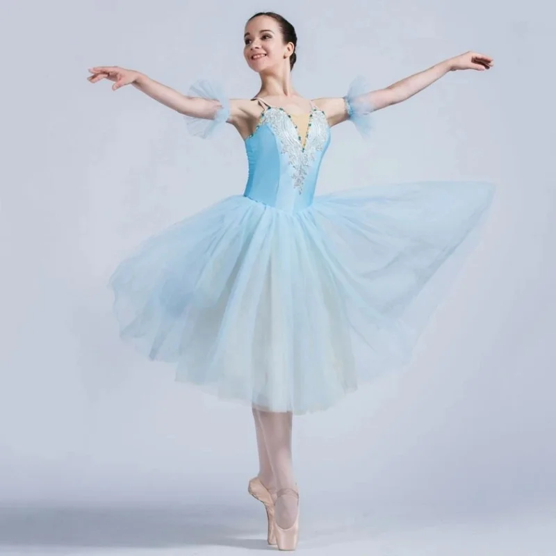 Giselle Balet Dance Tutu Balerína šaty pre dievčatá Dámske dámske javiskové kostýmy Party Romantické rozprávkové baletné šaty