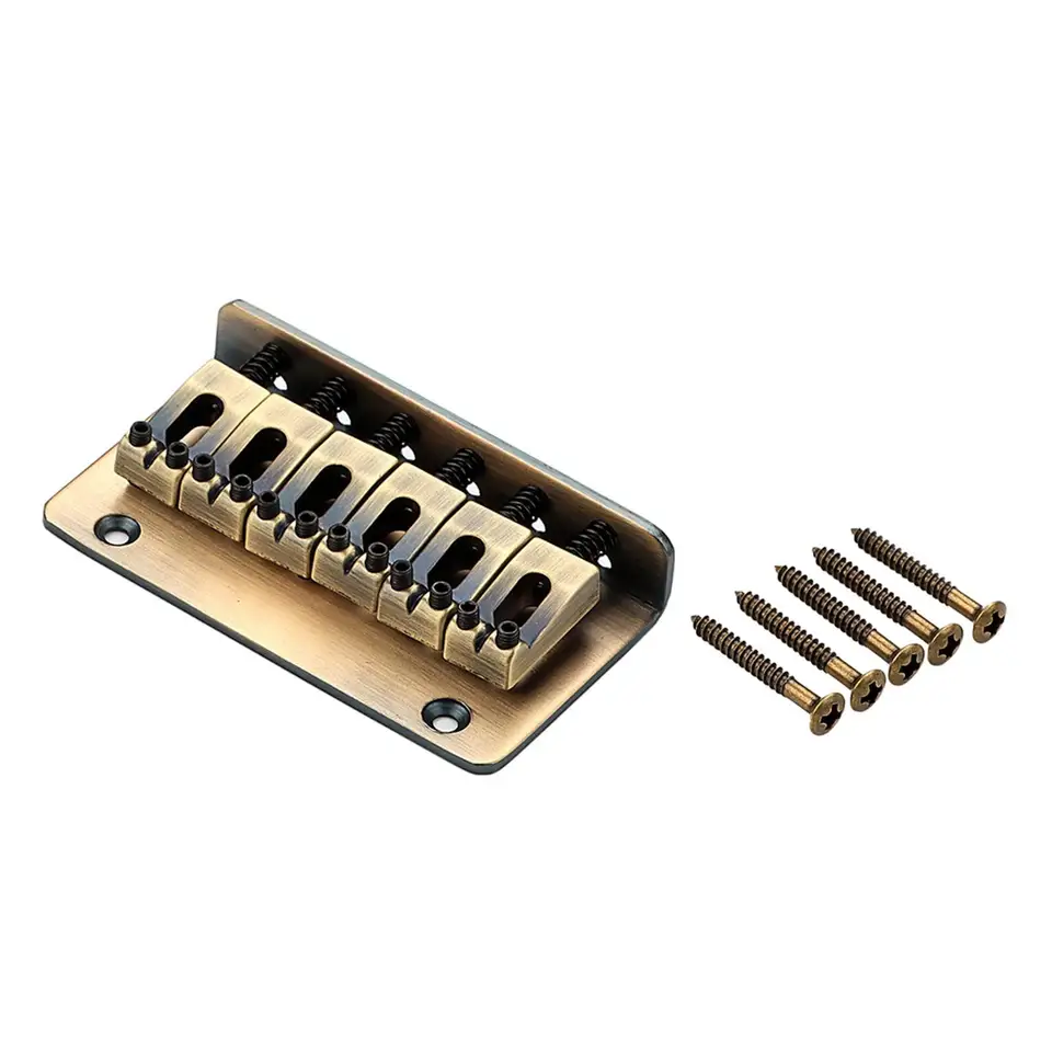 Gitara Pevný most 73 mm, vymeňte, robustný pre šesť strunových gitarových náhradných dielov Metal Guitar Part so skrutkami Guitar