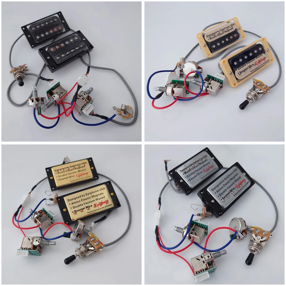 Gitarové snímače Humbucker Pickups Set s 2V1T 4C Push Pull Wed Cring Postroj pre náhradné diely na gitaru SG