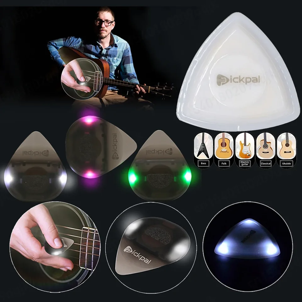Gitarový dotykový svetelný výber s vysokou citlivosťou LED LED SELT-STRUCTRUMEN PLECTRUM PRE BASS UKULELE ELEKTRICKÝCH GUitaristov