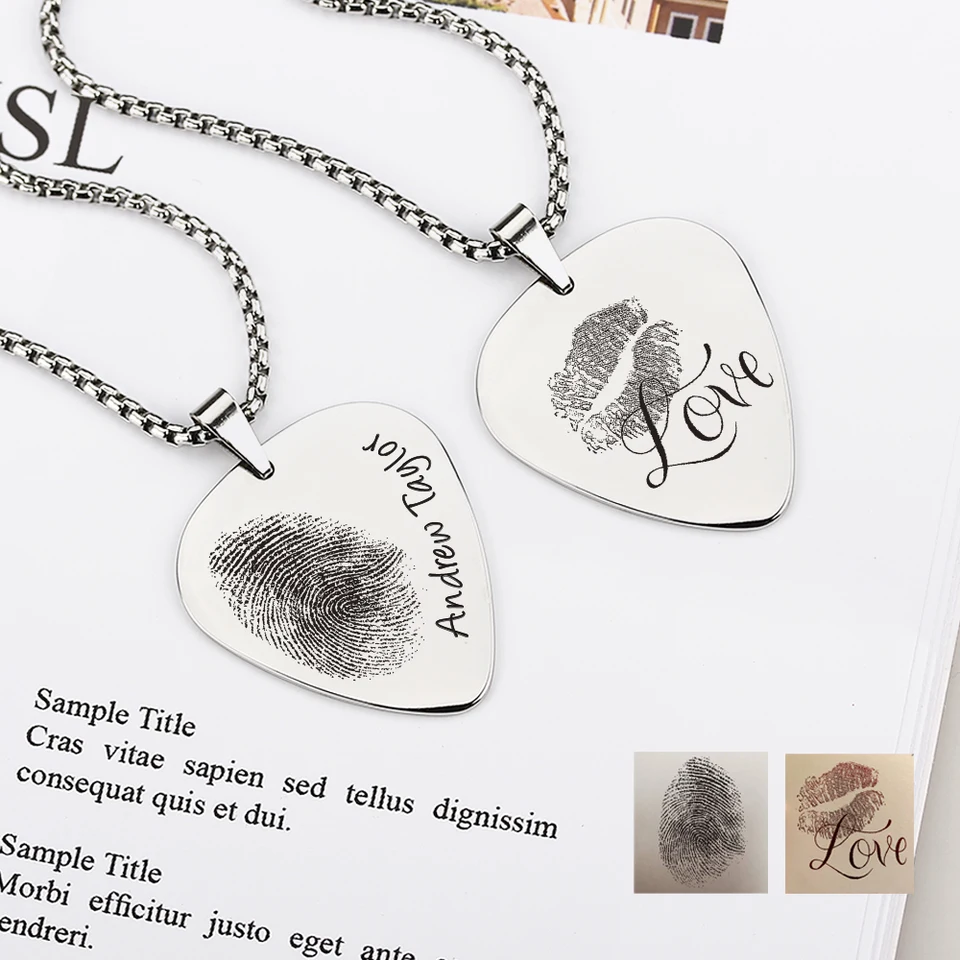 Gitarový náhrdelník Pick, Metal Folk Music Wooden Guitar Piece, UKRI Electric Guitar Universal Gift Pendant