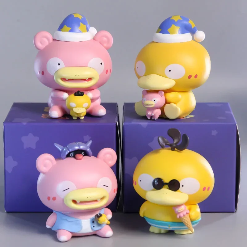 GK Summer Psyduck postava Doll Pokémon Toy slowpoke pyžamy roztomilé vtipné ruky bábka anime ornament modelka darčeková bábika