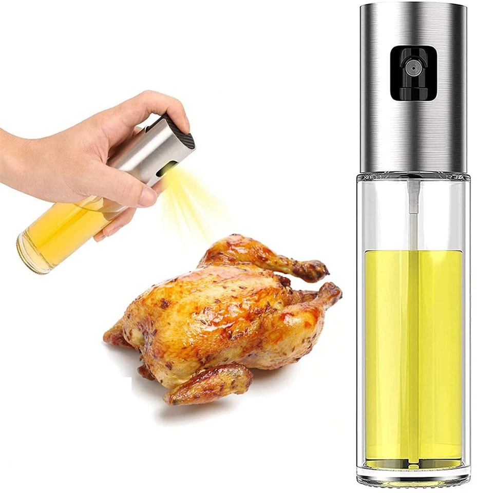 Glass Oil Sprayer na varenie olivového spreju Pán pre šalát BBQ Kuchynské pečenie prázdna ocot fľaša