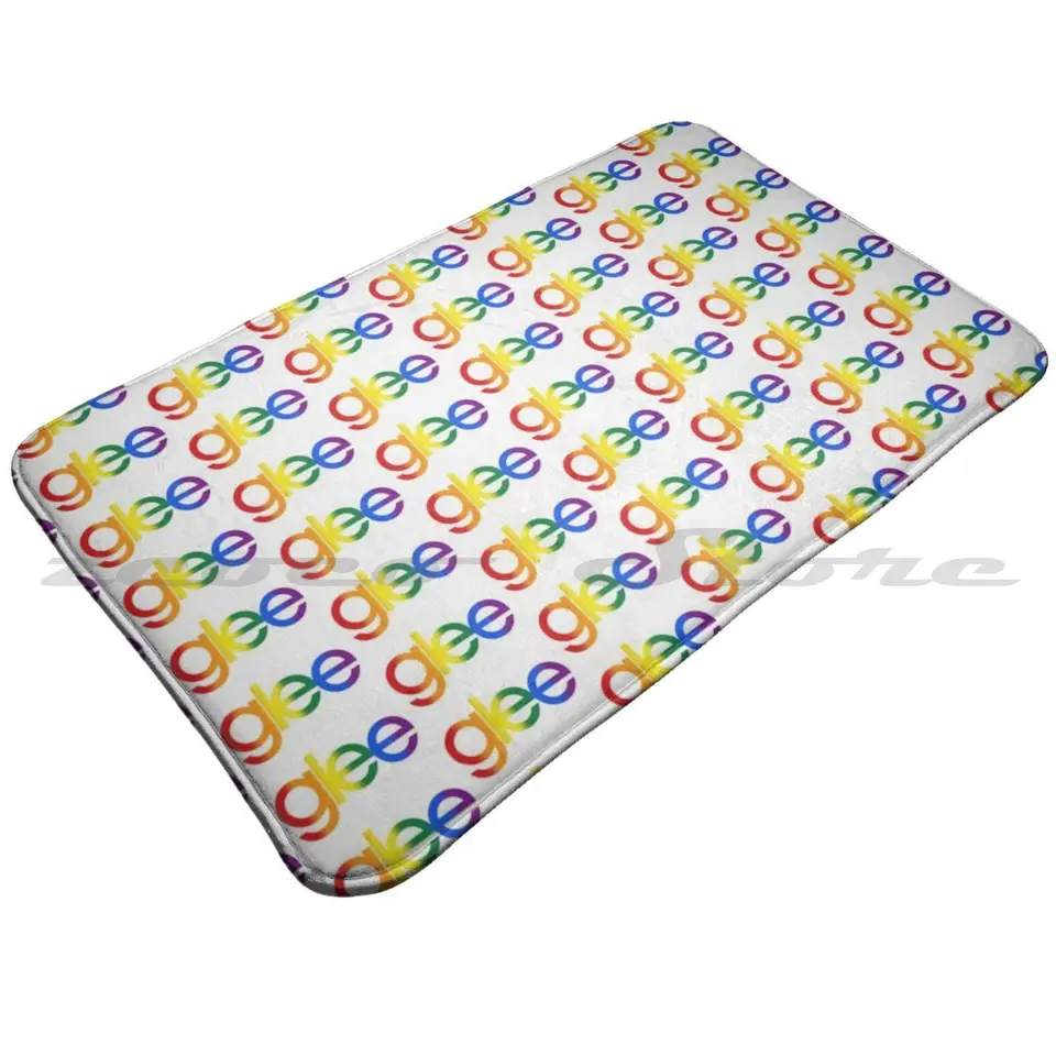 Glee Logo Pride Carpet Kober koberec nekĺzavá voda absorbuje dvere podložka Glee Ryan Murphy Fox Bisexual Pansexual Darren Criss Chris