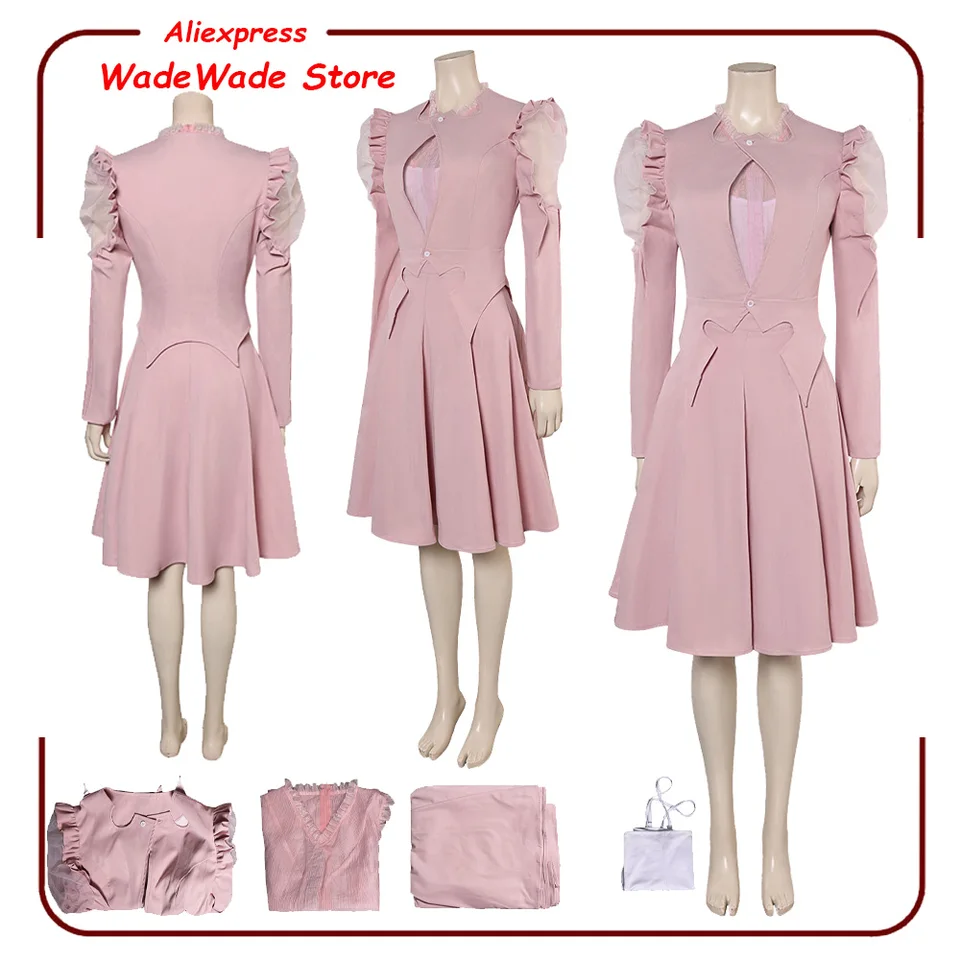Glinda Cosplay kostýmový film Wiked Roleplay Pink Dress Dámske oblečenie oblečenie dospelých Halloween Carnival Party Fantasia Suit