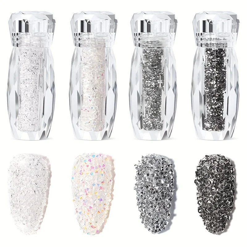 Glitter Caviar Nails Remanestones rozprávkové mikro kryštalické korálky 3D AB krištáľové nechty Art Atter
