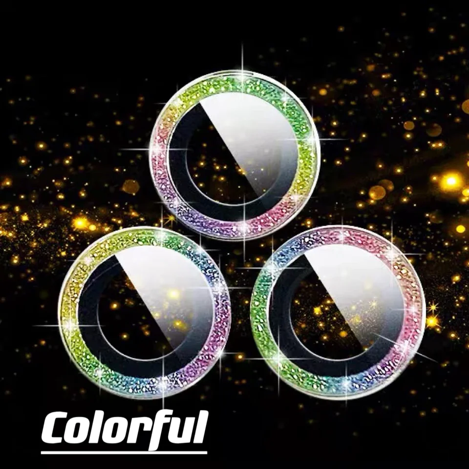 Glitter Metal Lens Rings pre iPhone 15 16Pro 15 16Promax 15 16 Plus Camera Glass Glaster Protector Frame Frame Film