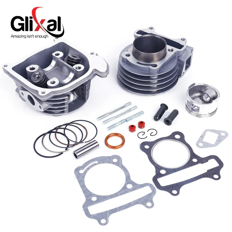 Glixal Gy6 50cc 39 mm čínsky skúterový motor Rebuild Kit Kit Kit valček hlava hlava ASSY pre 4-stopky 139QMB 139QMA MOPED ATV