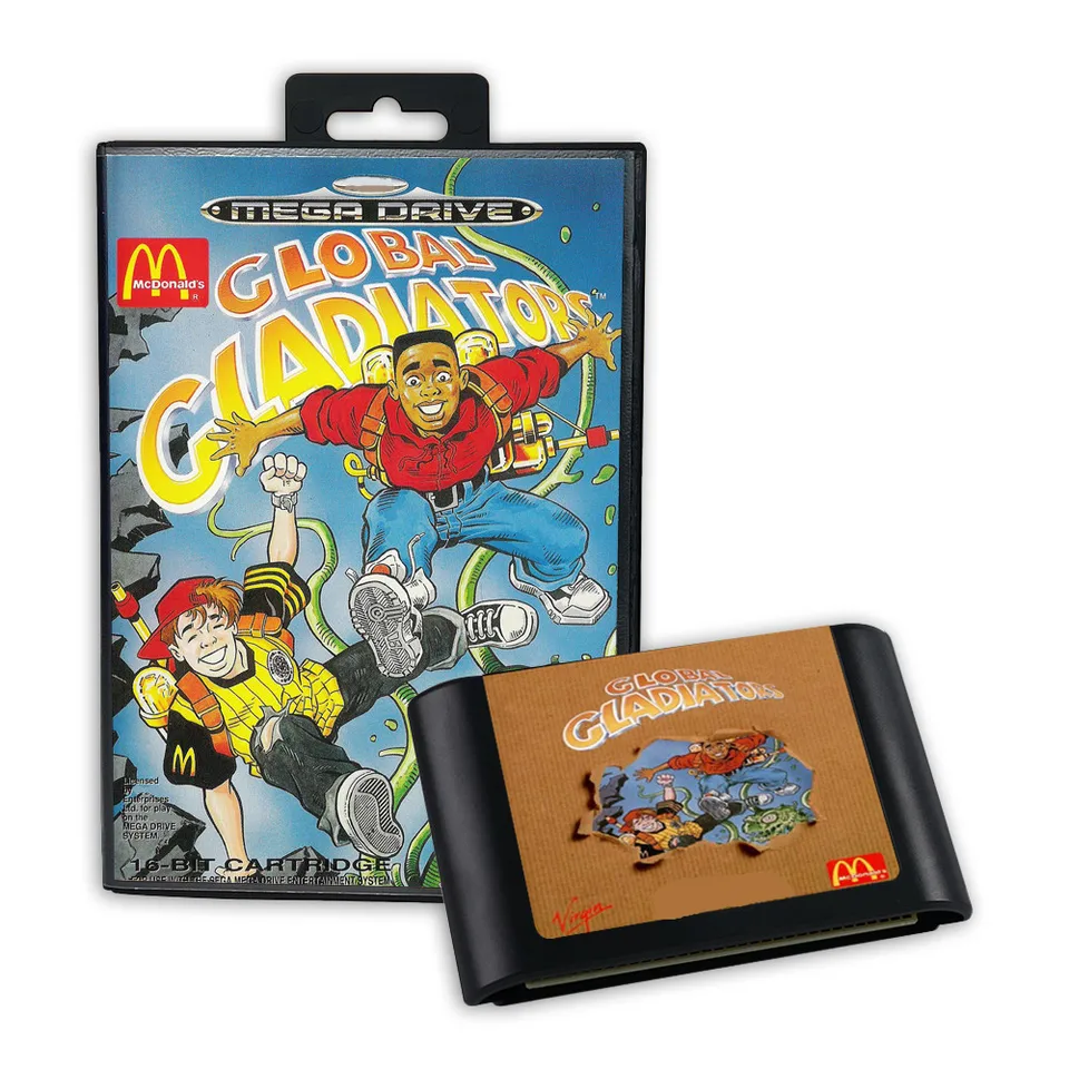 Global Gladiators Eur Cover Game pre Sega MD Mega Drive Genesis Consoles Game Cabtridge Box Manual