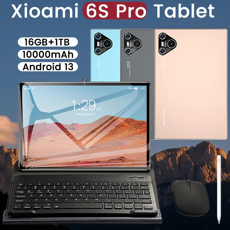 Globálna verzia Xioami Pad 6S Pro Android Tablety 16 GB+1024GB 5G WiFi SIM karta Snapdragon88 Tableta 11 palca Originálny tablet PC