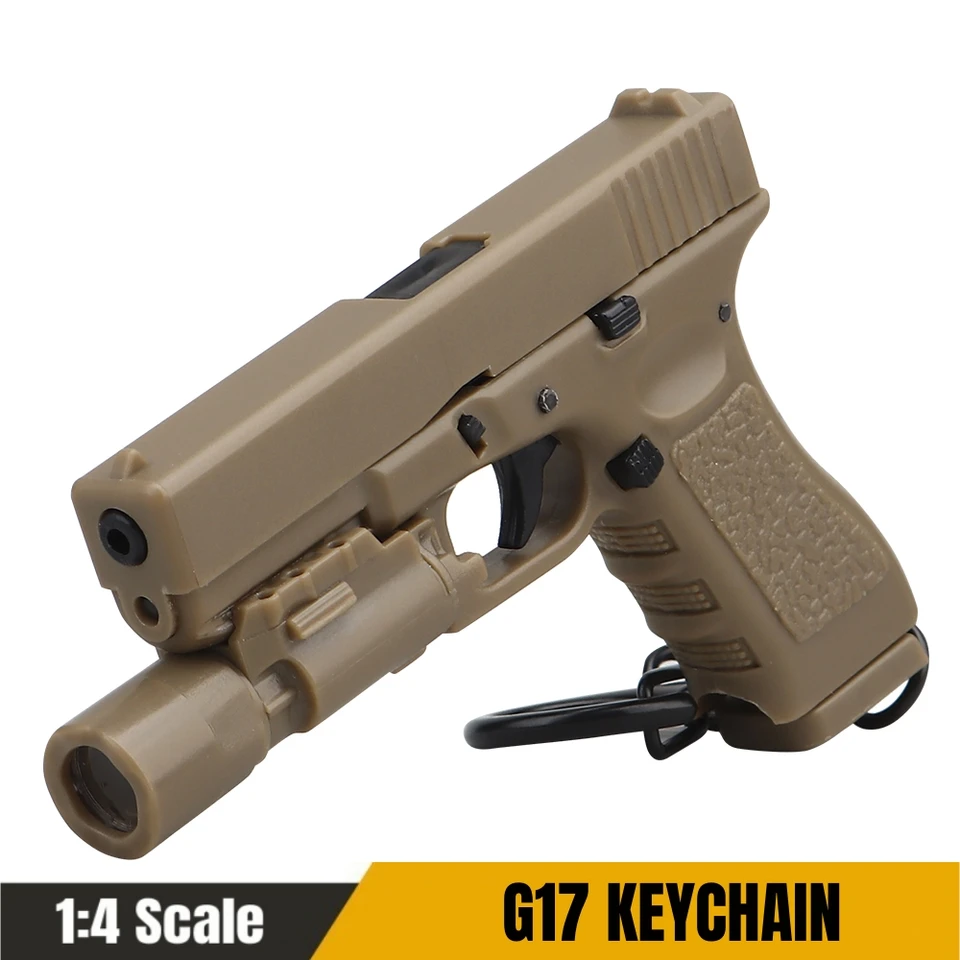 GLOCK G17-SAND MINI MINI GUN KEYCHAIN ​​1: 4