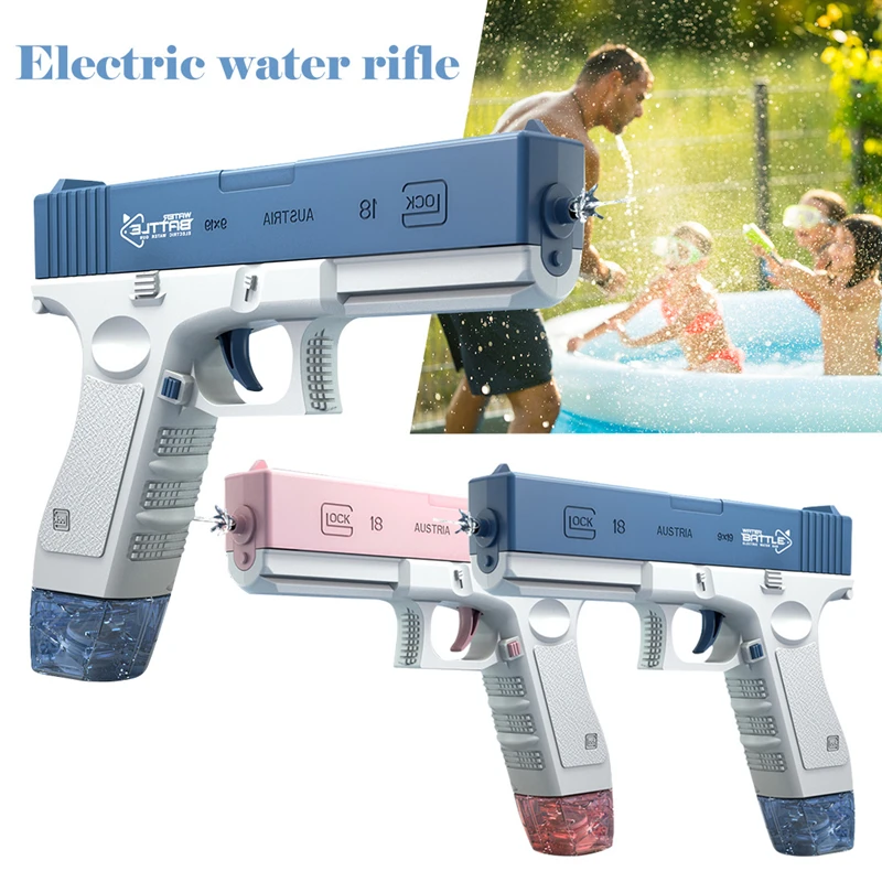Glock vodné pištole Detská letná vonkajšia vodná pištoľ Veľká kapacita Vysokotlakový výbuch elektrickej vodnej pištole hračky pre detskú hračku