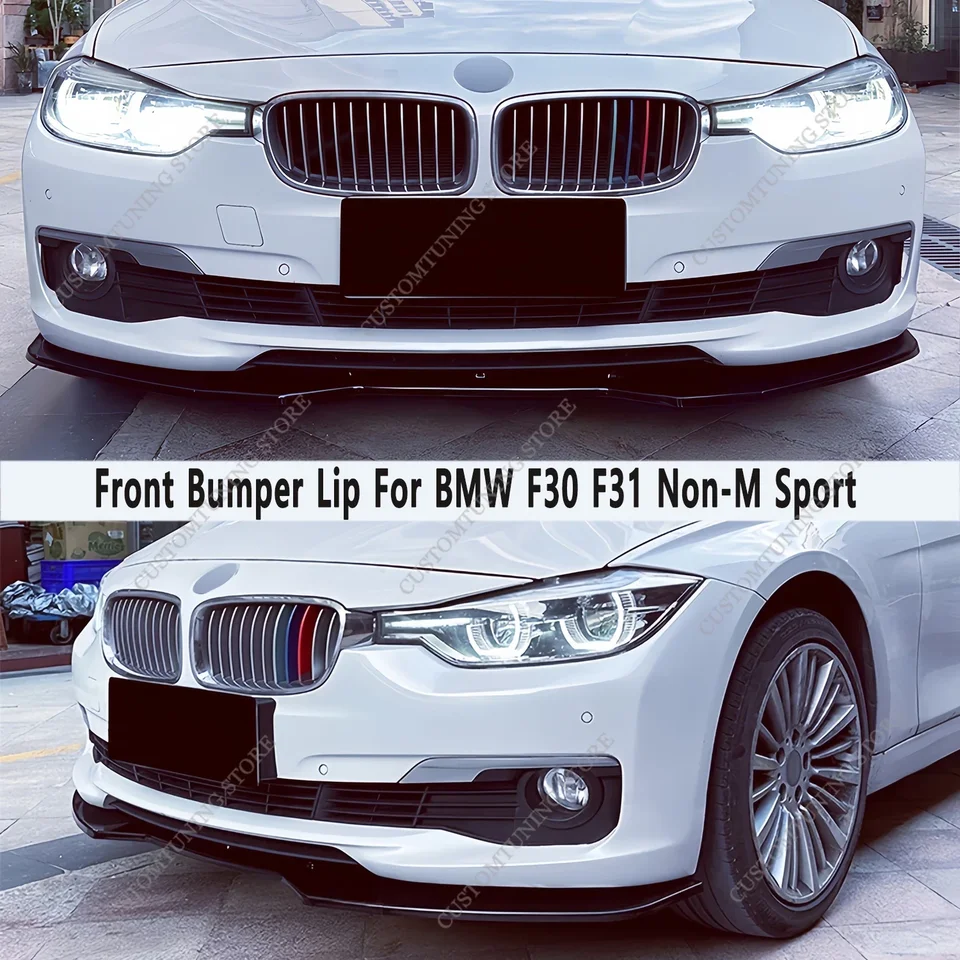 Gloss Black Maxton v štýle predného nárazníka Splitter pery pre BMW F30 F31 320I 320D 330D 330I Non M Sport 2012-2019 BodyKits