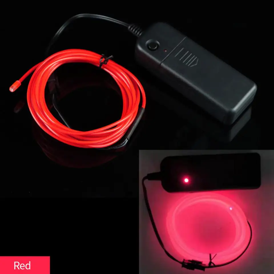 Glow El Wire 3V Neon Cable Light Emitujúce AA Vnútorné príslušenstvo s batériou Vnútorné príslušenstvo Led