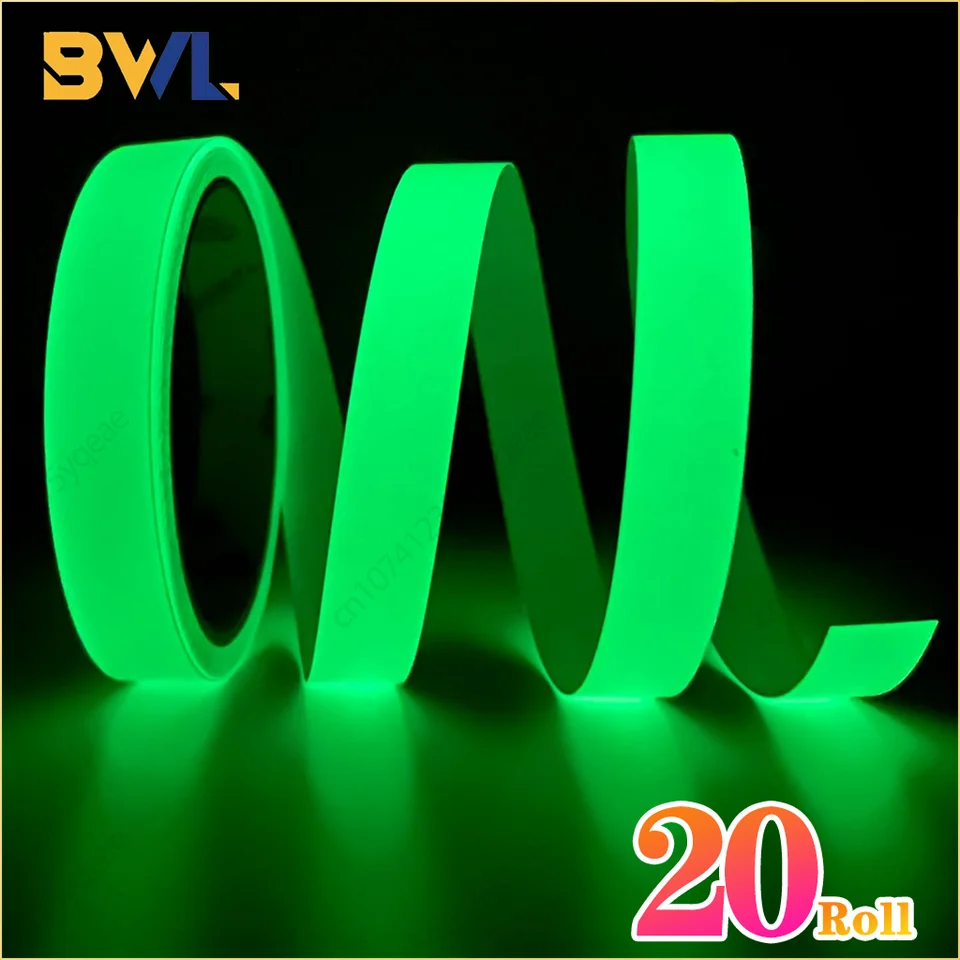Glow In The Dark Tape Halloween Outdoor Ozdoby Fire Výstražná páska pre schody schody zelená havária Proof Glow-in-the-the-the Tape