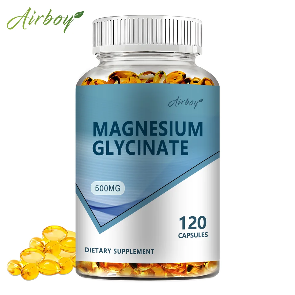 Glycinát horčíka 500 mg - podporuje nervy, svalové, zdravie kĺbov, zmierňuje stres a zlepšuje kvalitu spánku - 120 kapsúl