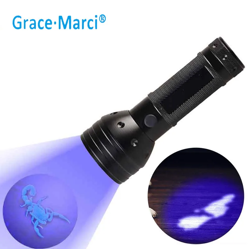 GM 51 LED 395nm UV svetlo Catch Scorpion Lamp 3W Prenosná UV baterka UV Svetlo Light Light Light Použite AA batériu