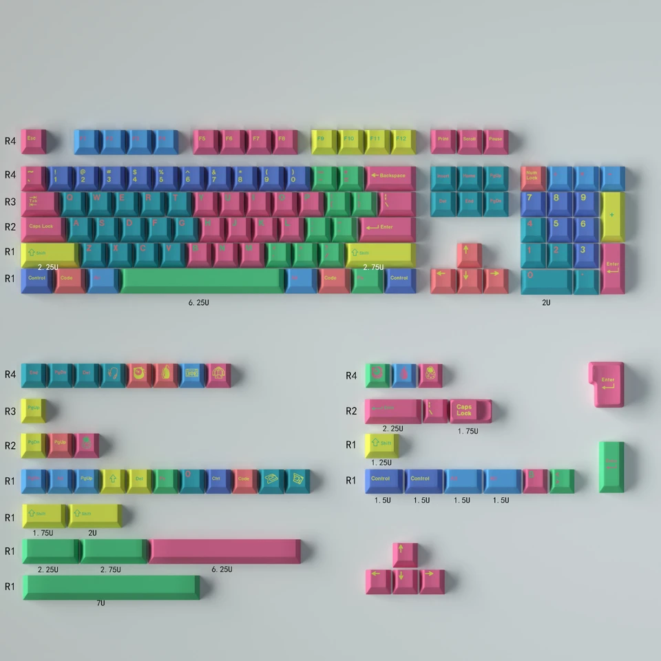 GMK Windbreaker Téma Keycap Set PBT Originálny klávesový limit čerešňový profil vlastný kľúče čiapka pre mechanické príslušenstvo klávesnice