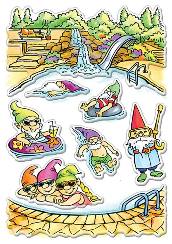 Gnome Clear Stamps a Die Scrapbook Paper Craft Clear Stamp Scrapbooking A0567
