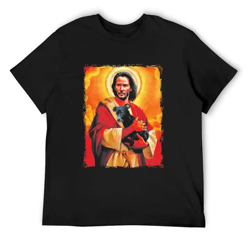 God Dog Keanu Reeves Tričko Tričko Grafické bavlnené grafické odpaliská Customs Design Design Your vlastné košele pre mužov