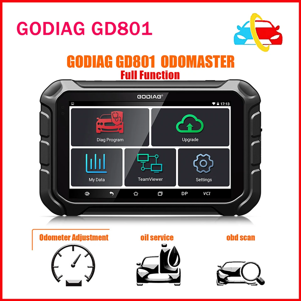 GODIAG GD801 Odomaster Auto -Key Programátor OBDII KLASY KALIBRÁCIA CORERKCIA NÁSLEDNÉHO ZÁKLADY