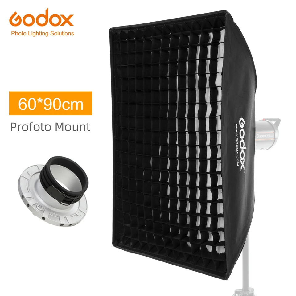 Godox 50x130cm 60x90cm 70x100cm 80x120cm Honeycomb Grid Softbox Softbox softbox s držiakom pre štúdio bleskový blesk.