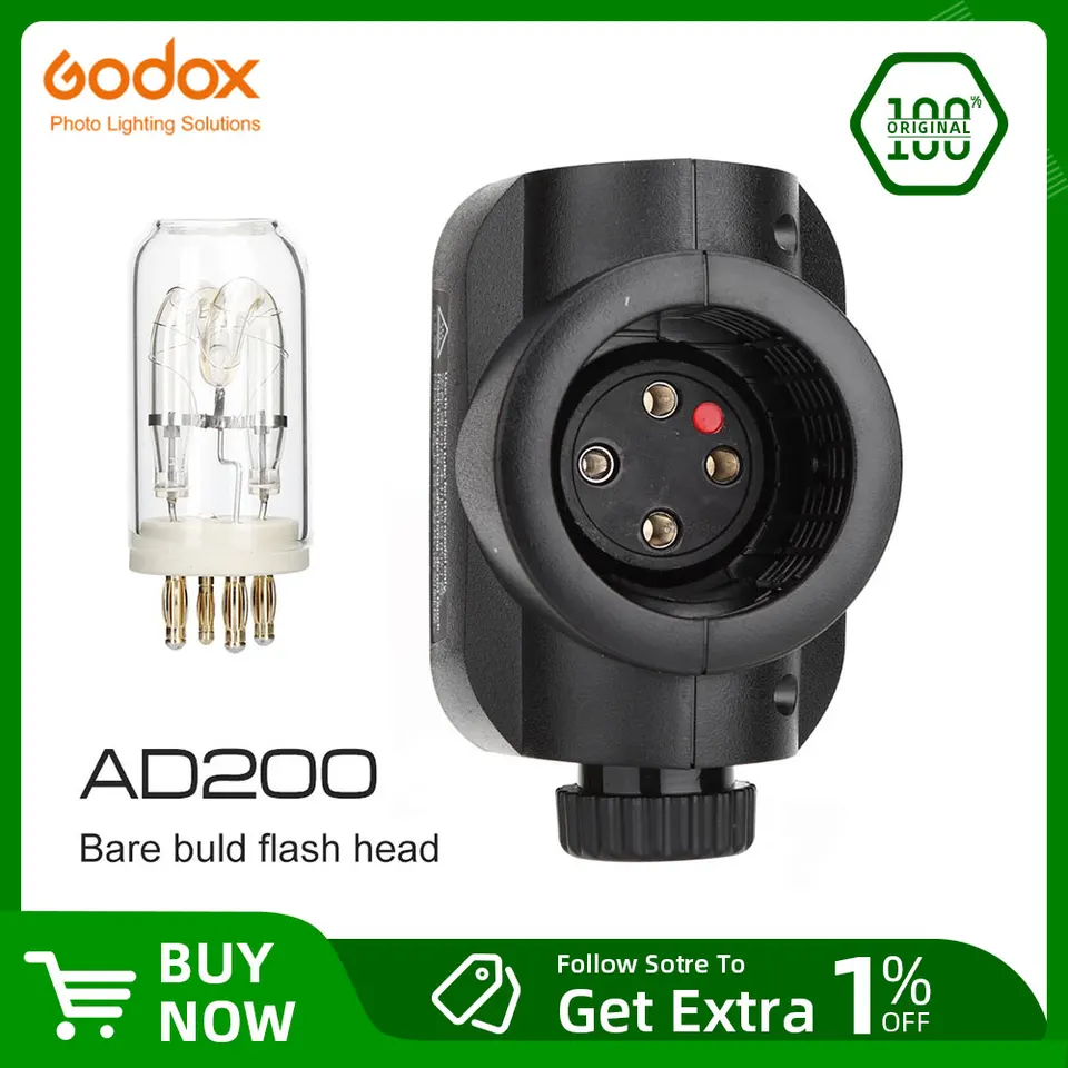 Godox AD200 H200J holý žiarovka Flash hlava pre Godox AD200 s flash žiarovkou