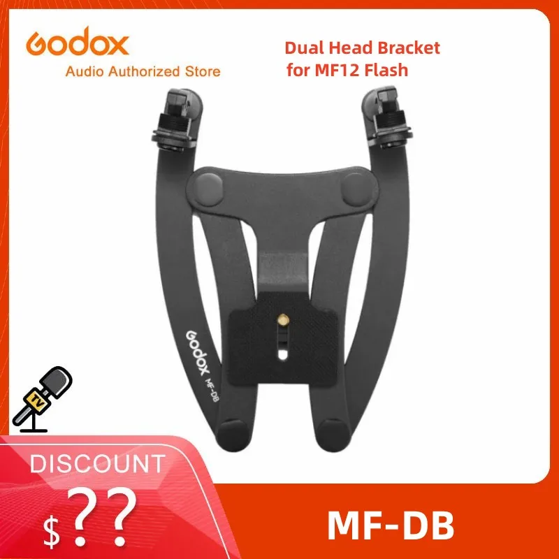 Godox MF-DB Dual Head Bracket Flash Support pre MF12 Flash Insect Makro Photography Accessories pre fotoaparáty Nikon/ Sony DSLR