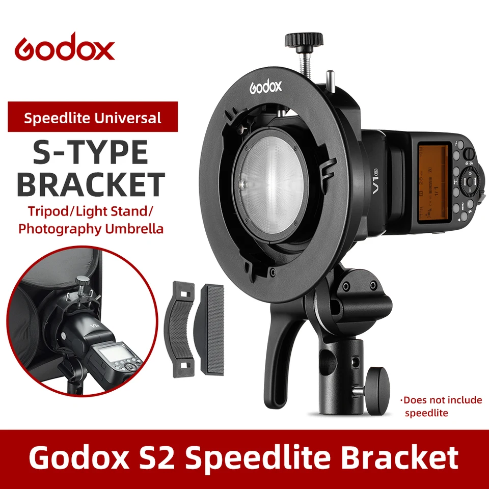 Godox S2 Bowens Mount Flash S-Type Držiteľ držiaka pre Godox V1 V860II AD200 AD400Pro Speedlite Flash SoftBox Softbox