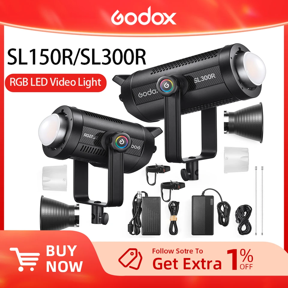 GODOX SL300R SL150R RGB LED VIDEO VIDEO LIGHT RGB FORALO FARBOL PLNÁ VIDELO VIDEO SHOW Soft Soft Light Studio 165W Indoor Light