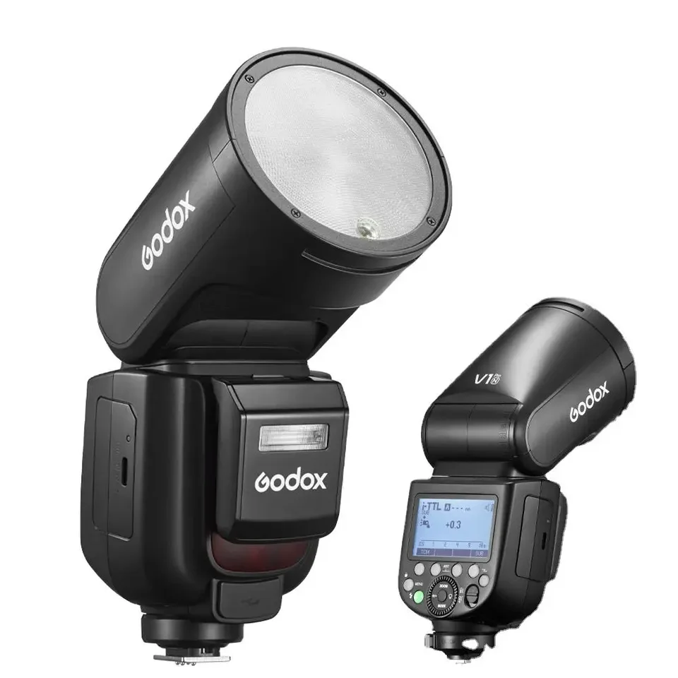 Godox V1 Pro Ttl Li-ion Head Speedlite Flash Wireless Prenos pre fotoaparáty Canon Nikon Fuji Olympus