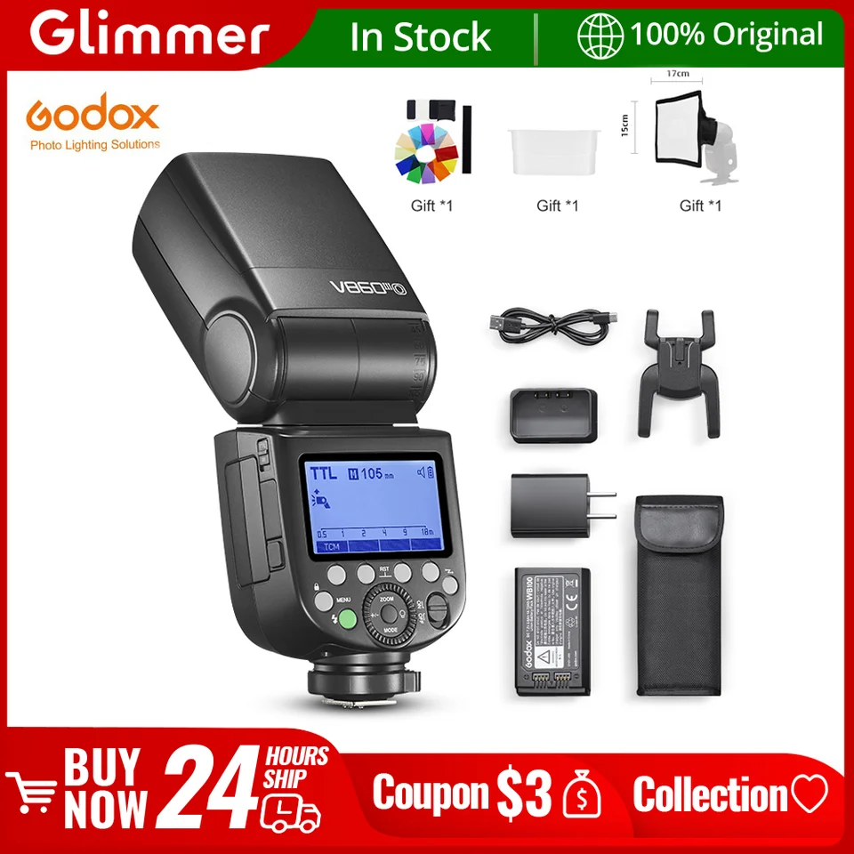 GODOX V860III 2.4G TTL HSS V860III-C V860III-N V860III-S Speedlite Camera Flash pre Canon Sony Nikon Fuji Olympus Pentax Camera