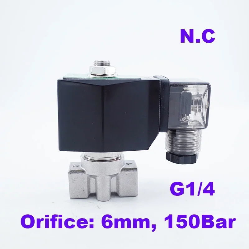 Gogo 150bar GSPG-06 2-Way Water Vysokotlakový solenoidný ventil 1/4 