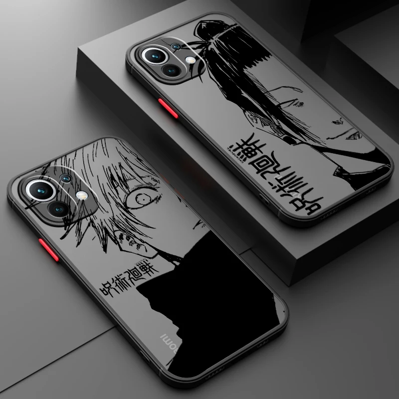 Gojos j-jujutsu k-kaisen anime matný priesvitný pre Xiaomi mi 13 12 12t 11t 11i 10t 10t 10 9t pro lite ultra 5g tpU