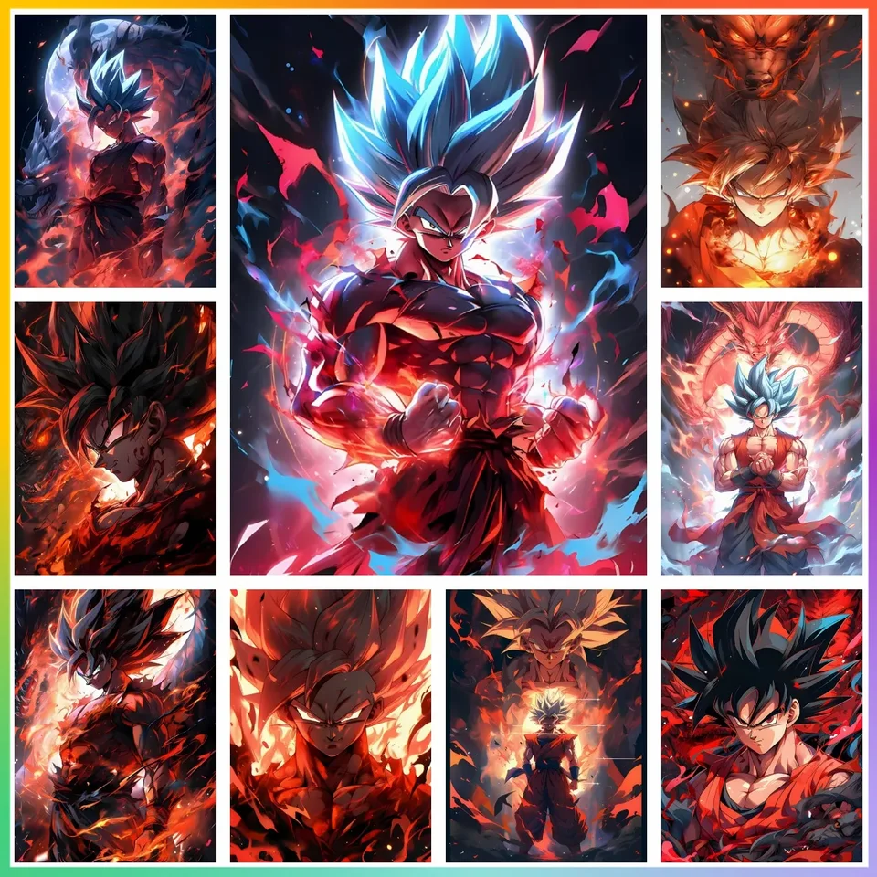 Goku remeslá tlačené puzzle vzorový steh diamant maľba 5D Art Mosaic New 2024 Nová zbierka dekorácie Handcraft